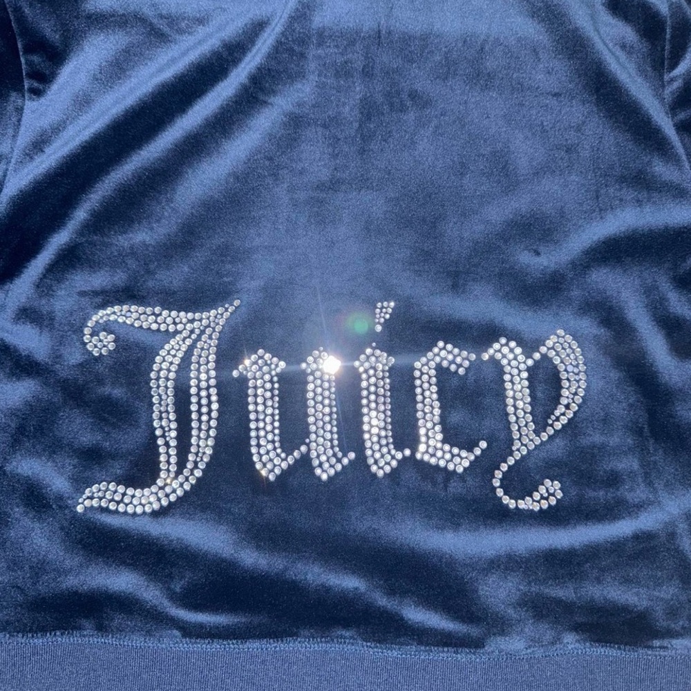 Juicy Couture Navy Velour Sweatshirt